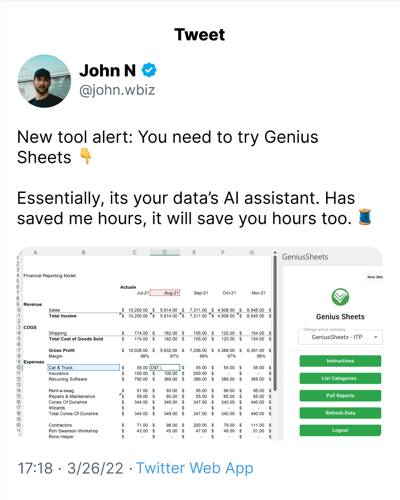 Genius Sheets pain points solved