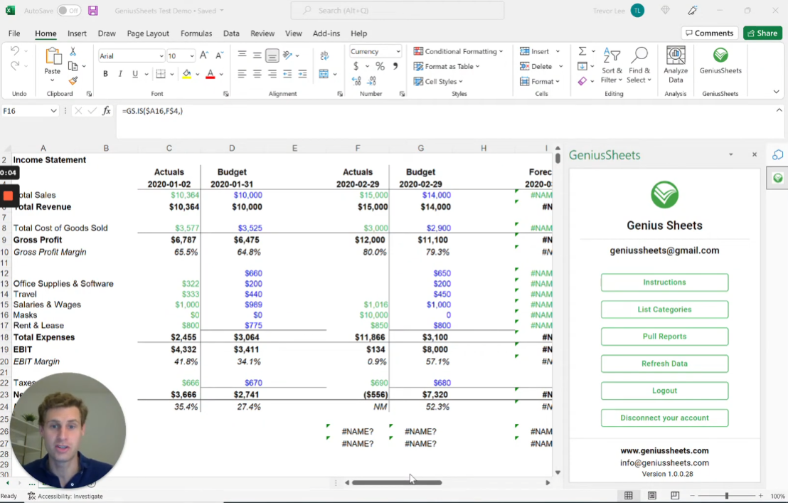 How to build a live report